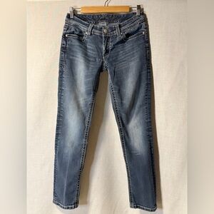 Seven7 Women's Straight Leg Blue Jeans